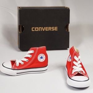 Red Converse All Stars - infant size 5 (US)
